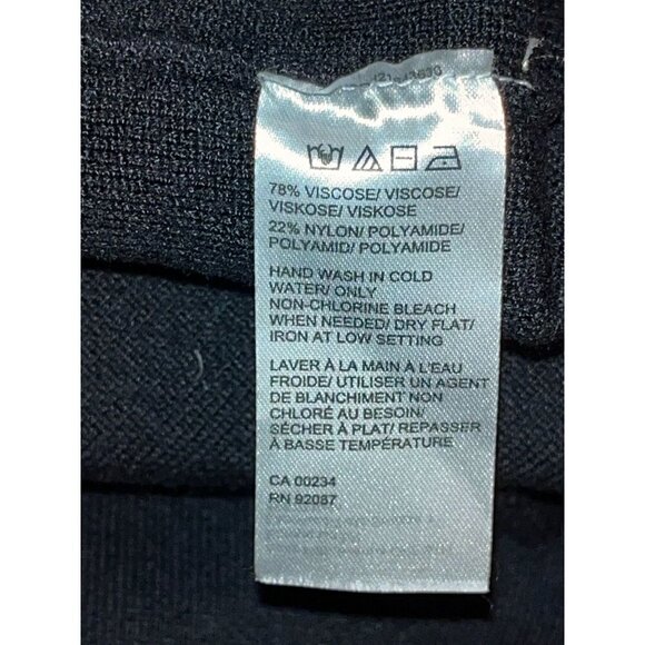 Saks Fifth Avenue Black Knit Skirt With Fringe Hem Women's Size 6 - Picture 9 of 11